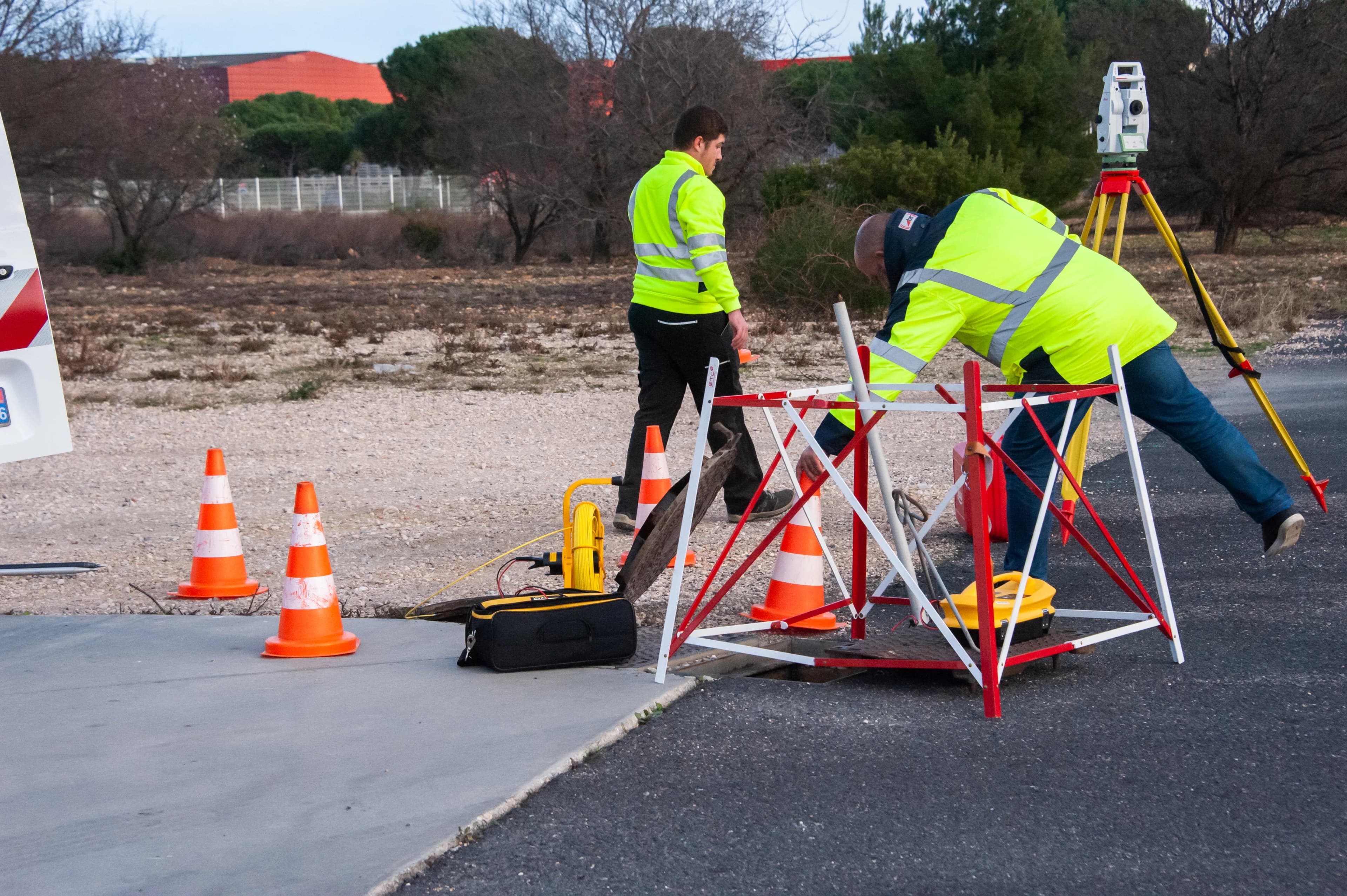 Travaux de géoréférencement sur chantier